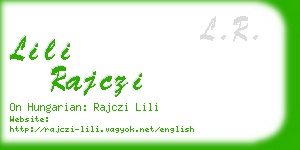 lili rajczi business card